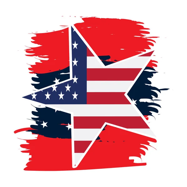 Emblema americano vacío aislado — Archivo Imágenes Vectoriales