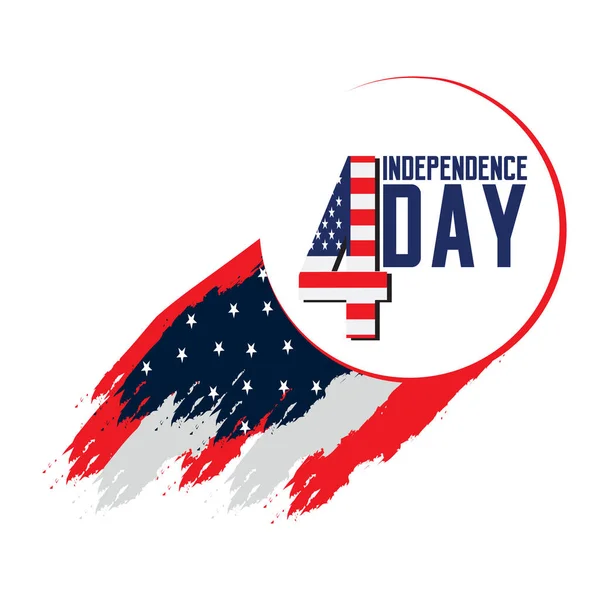 Elszigetelt amerikai függetlenség nap-jelkép — Stock Vector