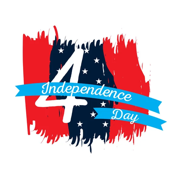 Isolated American independence day emblem Stock Illustration