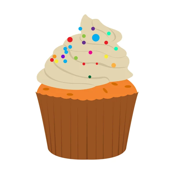 Μεμονωμένο εικονίδιο cupcake — Διανυσματικό Αρχείο
