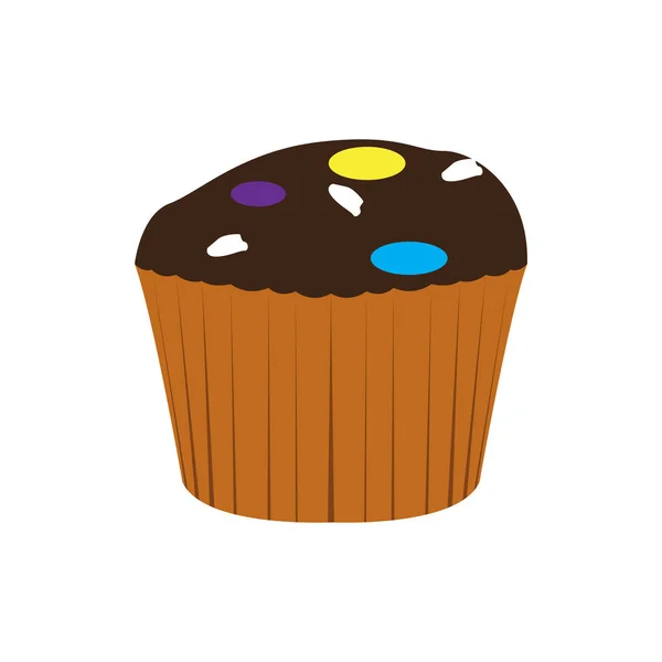 Ícone de muffin isolado — Vetor de Stock