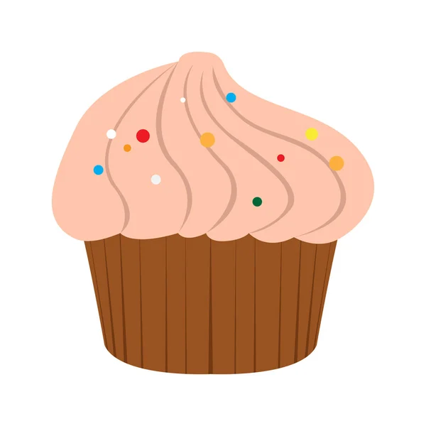 Ícone de cupcake isolado — Vetor de Stock