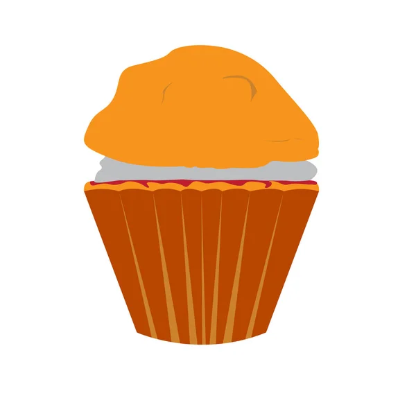 Ícone de muffin isolado — Vetor de Stock