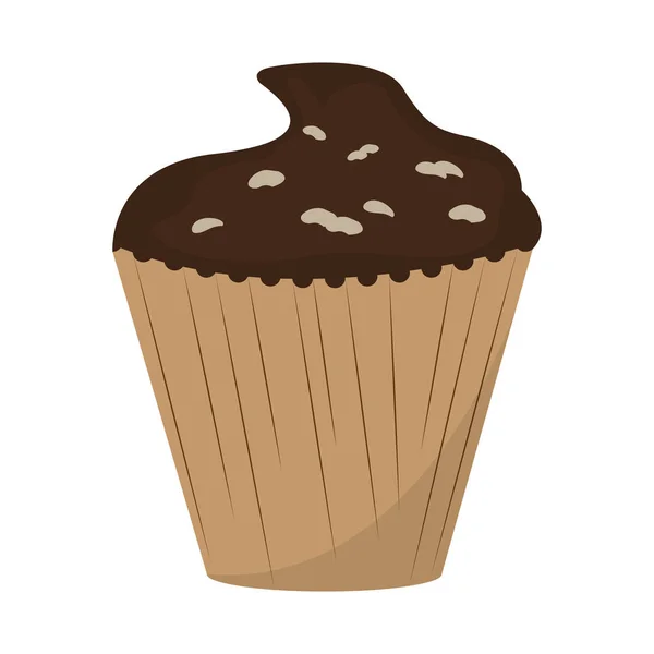 Ícone de cupcake isolado — Vetor de Stock