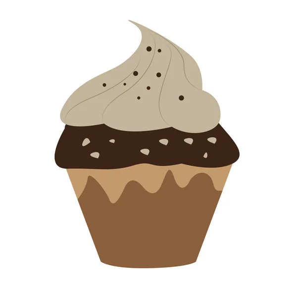 Icône de cupcake isolé — Image vectorielle