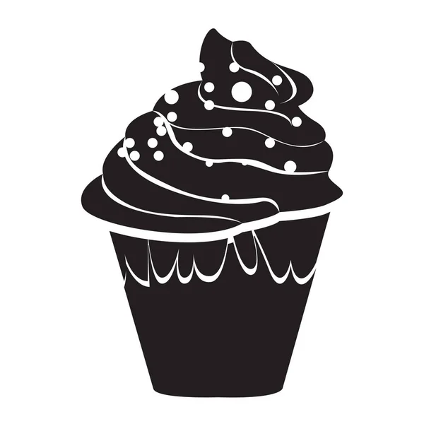 Geïsoleerde cupcake icoon — Stockvector