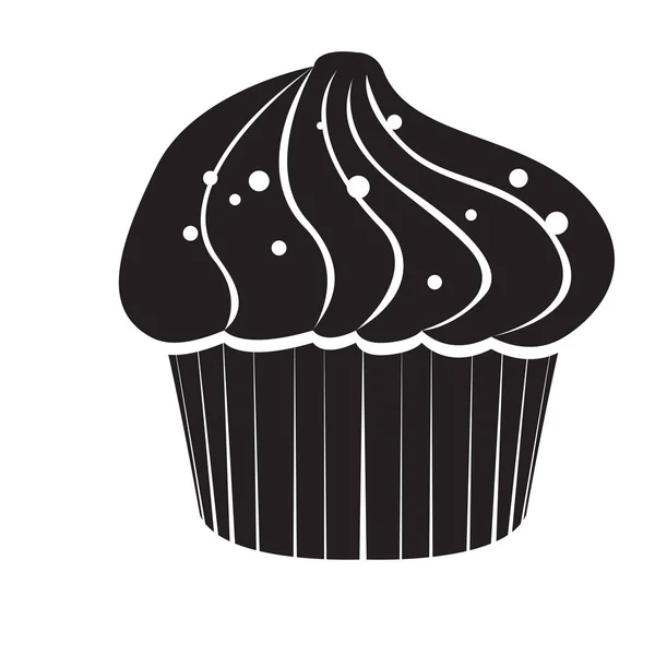 Geïsoleerde cupcake icoon — Stockvector