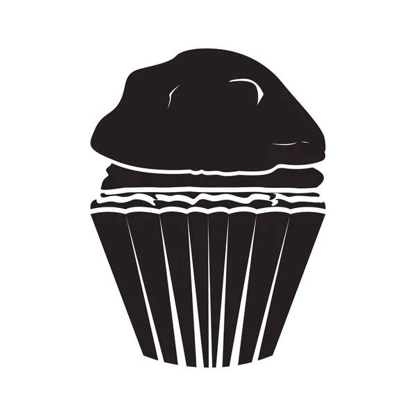 Vereinzelte Muffin-Ikone — Stockvektor