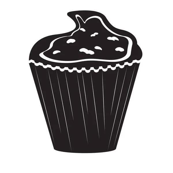 Geïsoleerde cupcake icoon — Stockvector