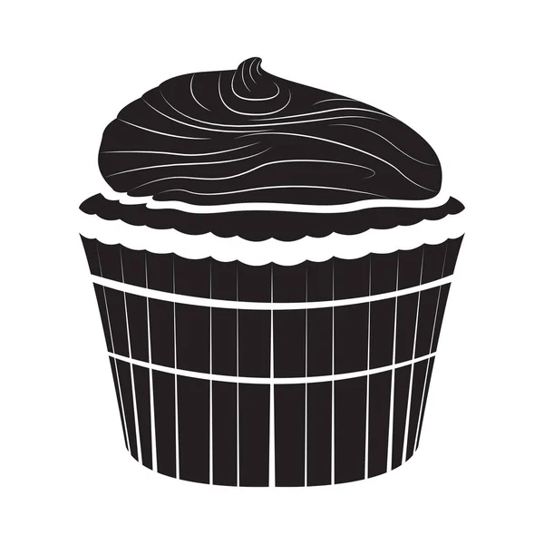 Geïsoleerde cupcake icoon — Stockvector
