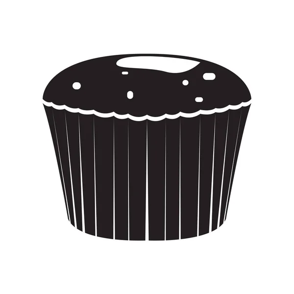 Ícone de cupcake isolado — Vetor de Stock