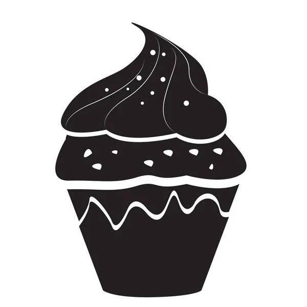 Icône de cupcake isolé — Image vectorielle