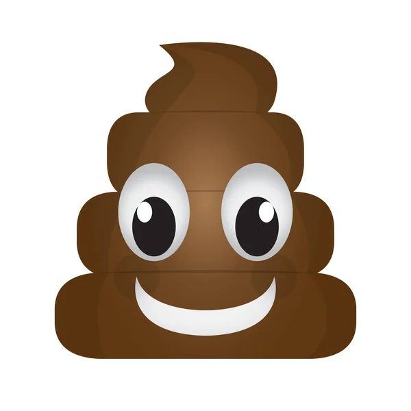 Emoji cacca felice — Vettoriale Stock