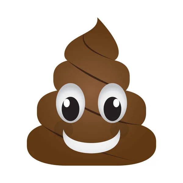 Happy poop emoji — Stock Vector