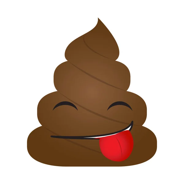 Божевільний poop emoji — стоковий вектор