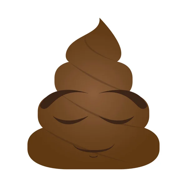 Poop emoji durmiendo — Archivo Imágenes Vectoriales