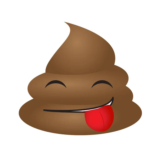 Божевільний poop emoji — стоковий вектор