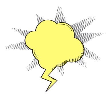 İzole komik konuşma balonu