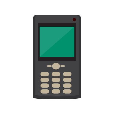 İzole eski cep telefonu simgesi