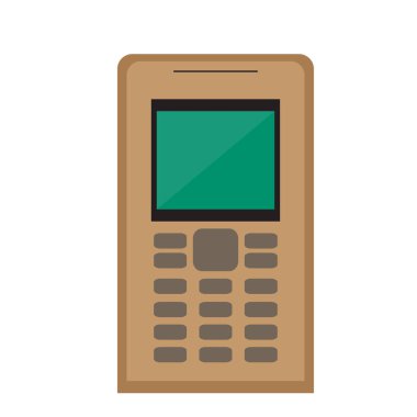 İzole eski cep telefonu simgesi