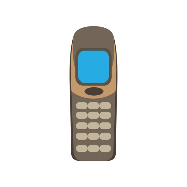 Icono de teléfono celular antiguo aislado — Vector de stock