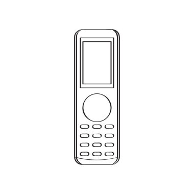 İzole eski cep telefonu simgesi