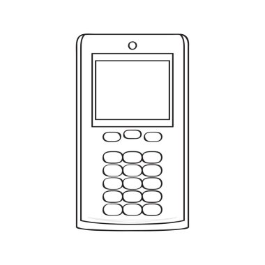 İzole eski cep telefonu simgesi