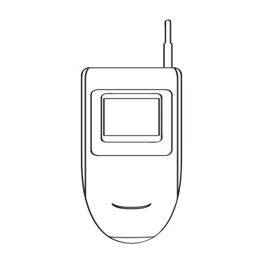 İzole eski cep telefonu simgesi