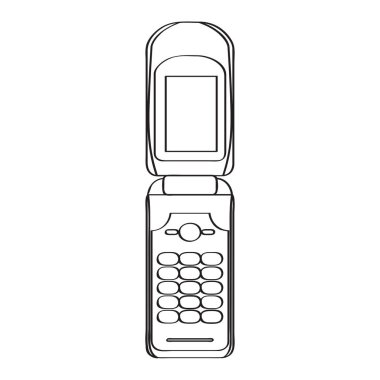 İzole eski cep telefonu simgesi