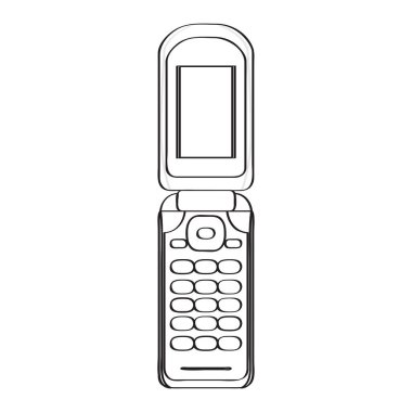 İzole eski cep telefonu simgesi