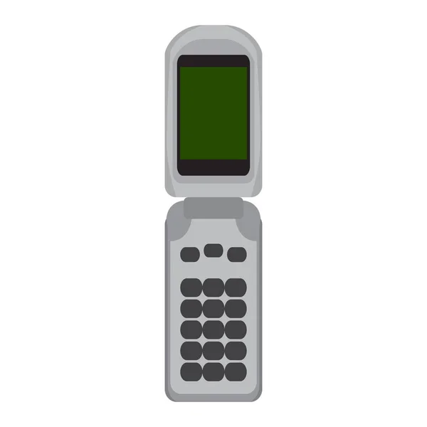 Icono de teléfono celular antiguo aislado — Vector de stock