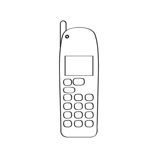 Isolierte alte Handy-Ikone — Stockvektor