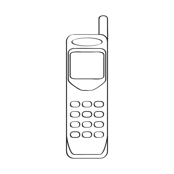 Isolated old cellphone icon — Stock Vector