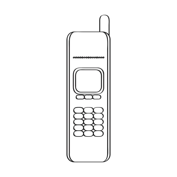 Isolated old cellphone icon — Stock Vector