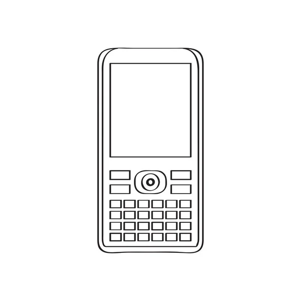 Απομονωμένο παλιά εικόνα κινητό τηλέφωνο — Διανυσματικό Αρχείο