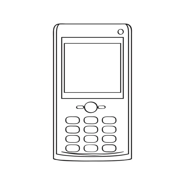 Elszigetelt régi mobiltelefon-ikon — Stock Vector