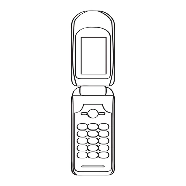 Ізольована стара піктограма мобільного телефону — стоковий вектор