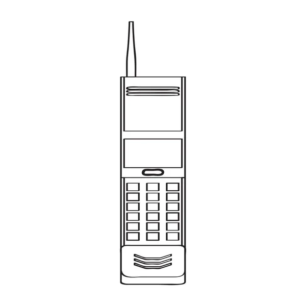 İzole eski cep telefonu simgesi — Stok Vektör