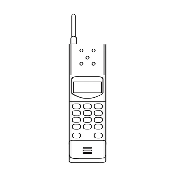 Icono de teléfono celular antiguo aislado — Vector de stock