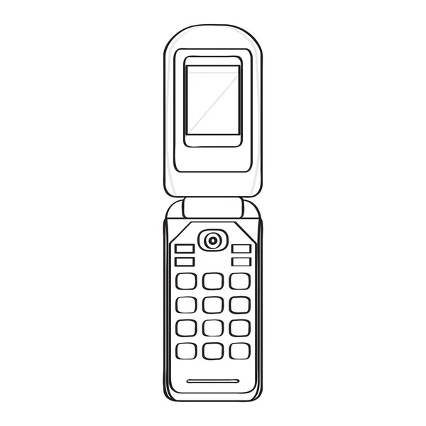 Isolerade gamla mobiltelefon-ikonen — Stock vektor