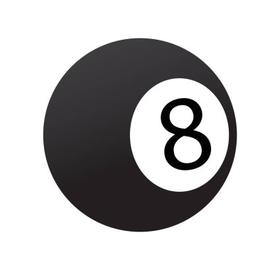 İzole bilardo topu simgesini