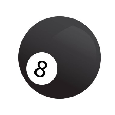 İzole bilardo topu simgesini