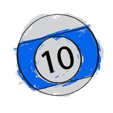 Bir bilardo topu taslağını