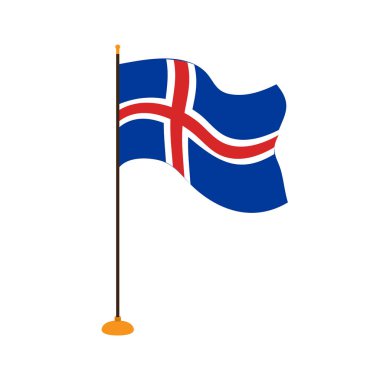 İzole İzlanda bayrağı