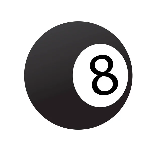 Isolée icône boule de billard — Image vectorielle