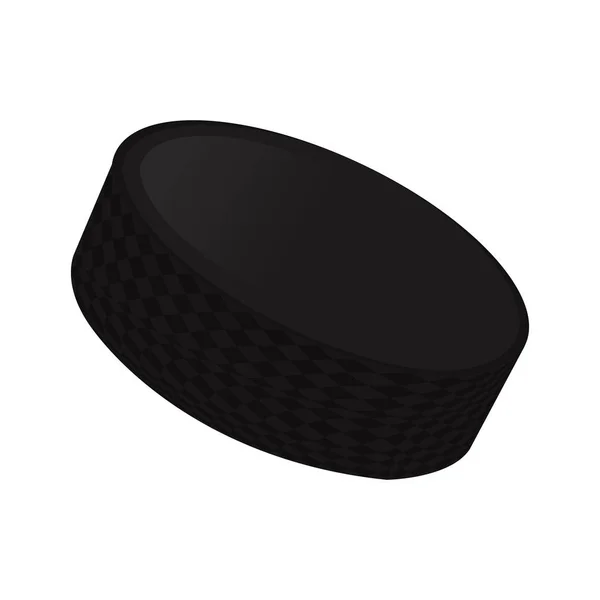 Isolée icône de rondelle de hockey — Image vectorielle