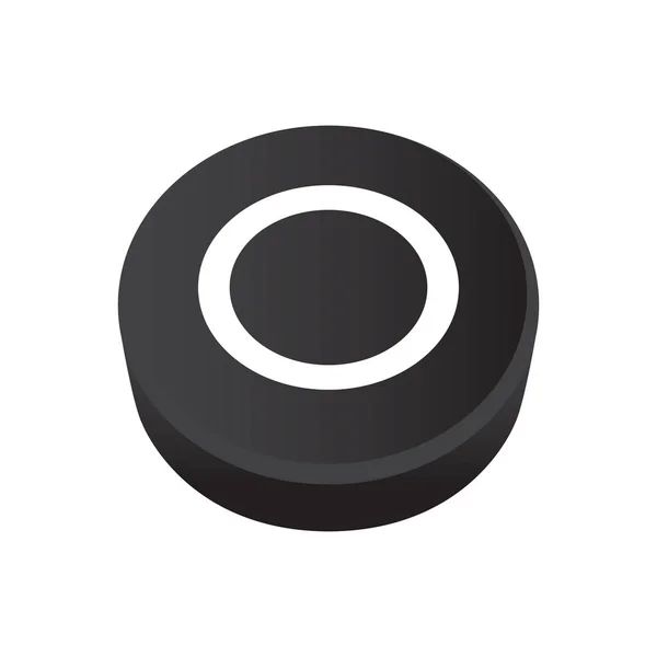 Isolerade hockey puck ikonen — Stock vektor