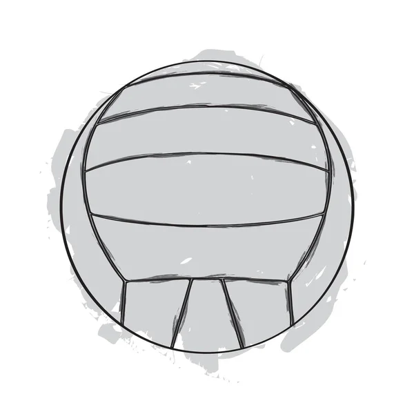 Robot resmini voleybol topu — Stok Vektör