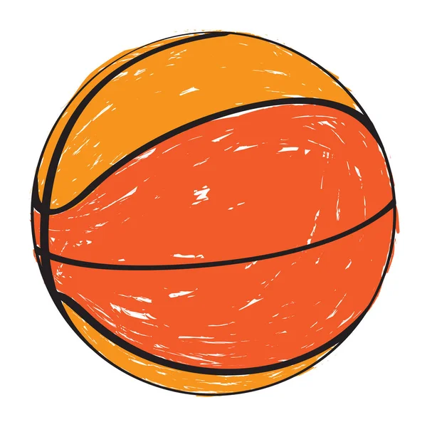 Skizze eines Basketballs — Stockvektor