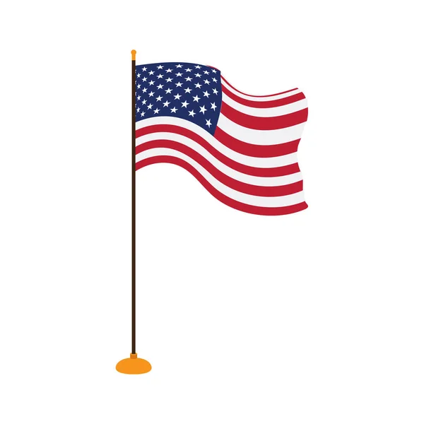 Isolated flag of the United States — Stock Vector